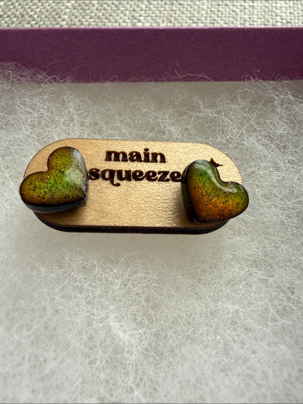 Main Squeeze Mood color changing  Heart Stud Earrings